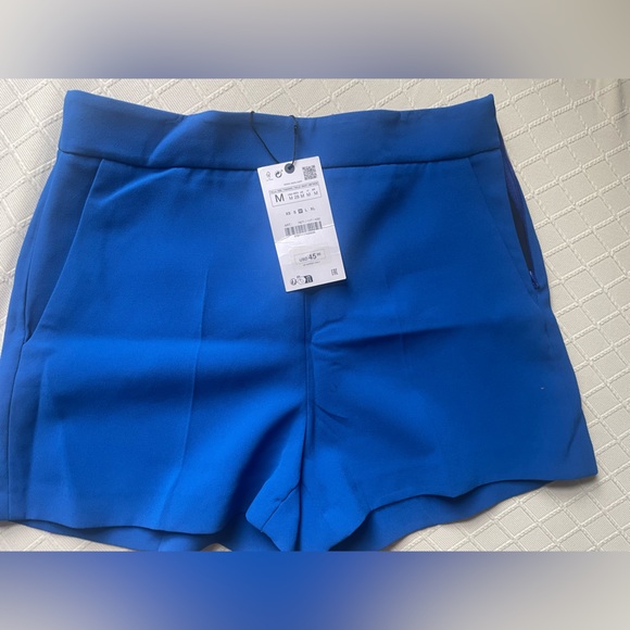 Blue Zara shorts size M NWT - Picture 2 of 4